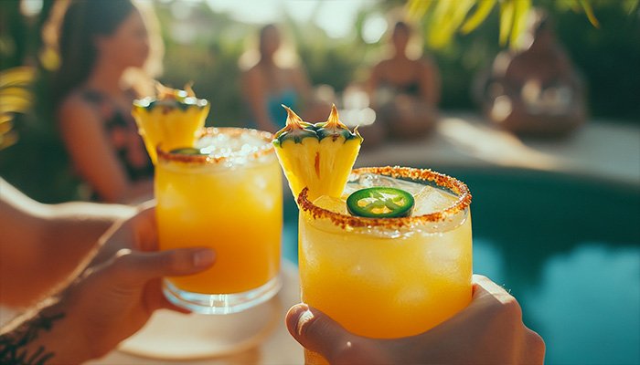 Spicy Pineapple Margarita Cocktail Recipe v003