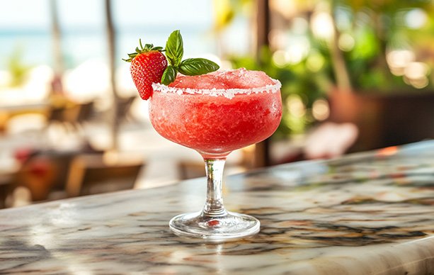 Strawberry Basil Margarita Cocktail Recipe v002