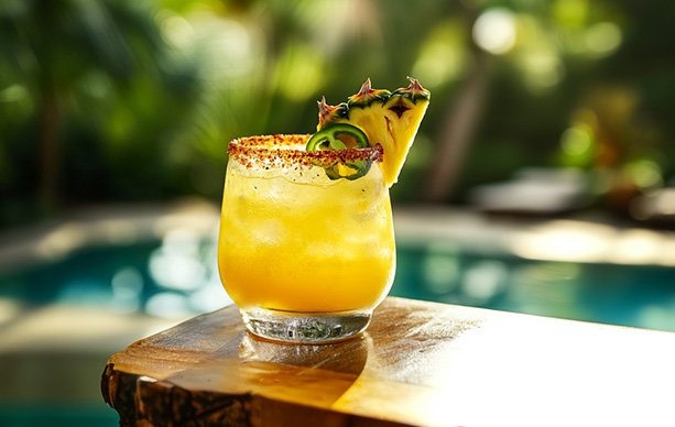 Spicy Pineapple Margarita Cocktail Recipe v002